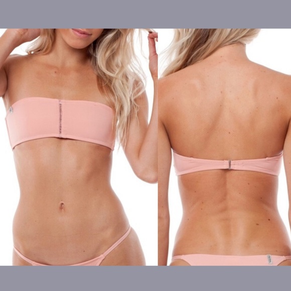 NWT‎ $45 Rhythm. [ Small ] My Bandeau Bikini Top in Flamingo Pink - Picture 1 of 12